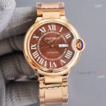 All Rose Gold Cartier Ballon Bleu De Automatic Replica Watch 42mm